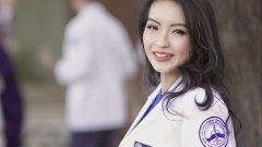 Annie Phan with white coat