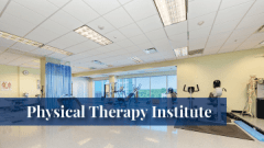 Therapy room at the Midwestern University Physical Therapy Institute in Downers Grove, IL.