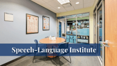 Therapy room at the Midwestern University Speech-Language Institute in Downers Grove, IL.