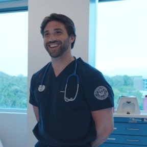 Jackson Sweeney, MWU osteopathic medicine student, in the Simulation Center.