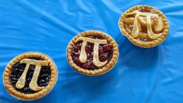 Pies with the Pi symbol baked on top.