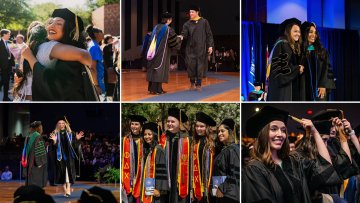 A photo montage of commencement ceremonies held at Midwestern University's Glendale Campus from June 1st to June 3rd, 2026.