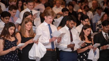 CCOM studnets read oath