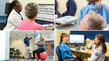 Patients being cared for at clinics