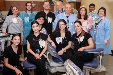 Group of dentists and students