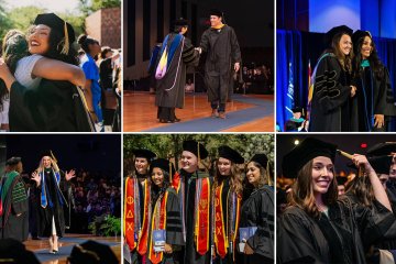 A photo montage of commencement ceremonies held at Midwestern University's Glendale Campus from June 1st to June 3rd, 2026.
