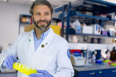 Dr. Scheetz in lab