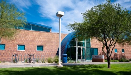 An outside view of the Arizona Recreation and Wellness Hall