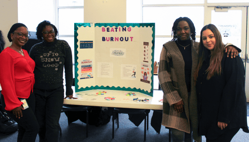 OT students show their burnout poster project