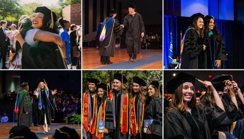 A photo montage of commencement ceremonies held at Midwestern University's Glendale Campus from June 1st to June 3rd, 2026.