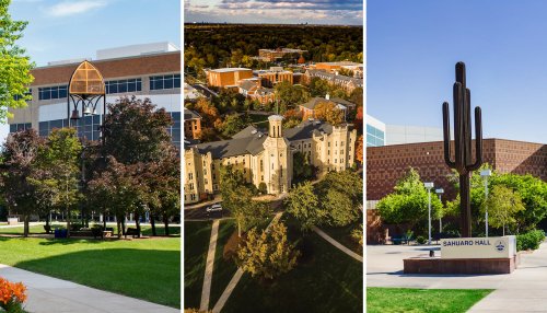 Photo collage of Midwestern University and Wheaton College
