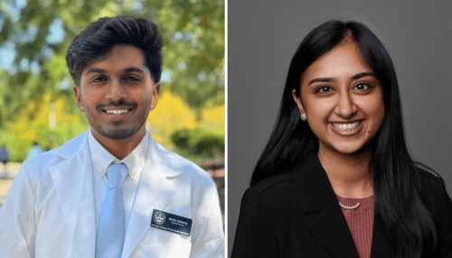 nish Kakarla (CCOM '28) and Chandni Chandiramani (CCOM '27) 