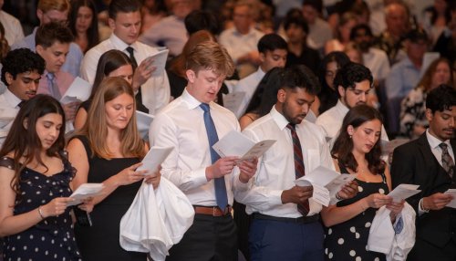 CCOM studnets read oath