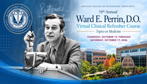 Historic photo of Ward Perrin and information about Refresher Course