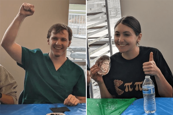 Winners of the Pi Day pie-eating contests.