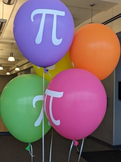 Balloons with Pi symbol.
