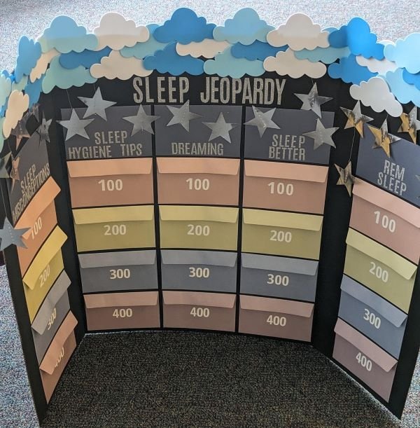 Sleep jeopardy poster game